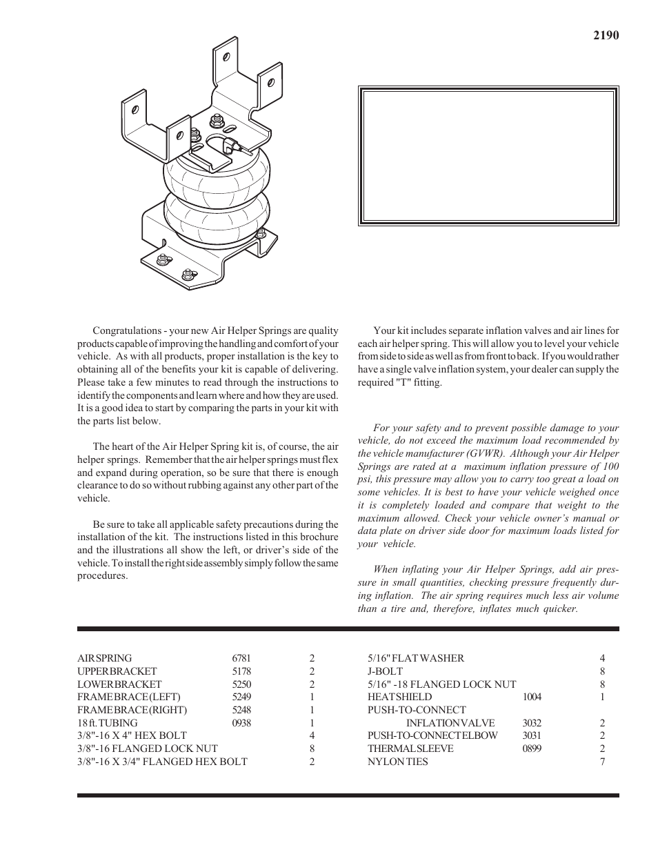 Rite-Ride 2190 User Manual | 12 pages