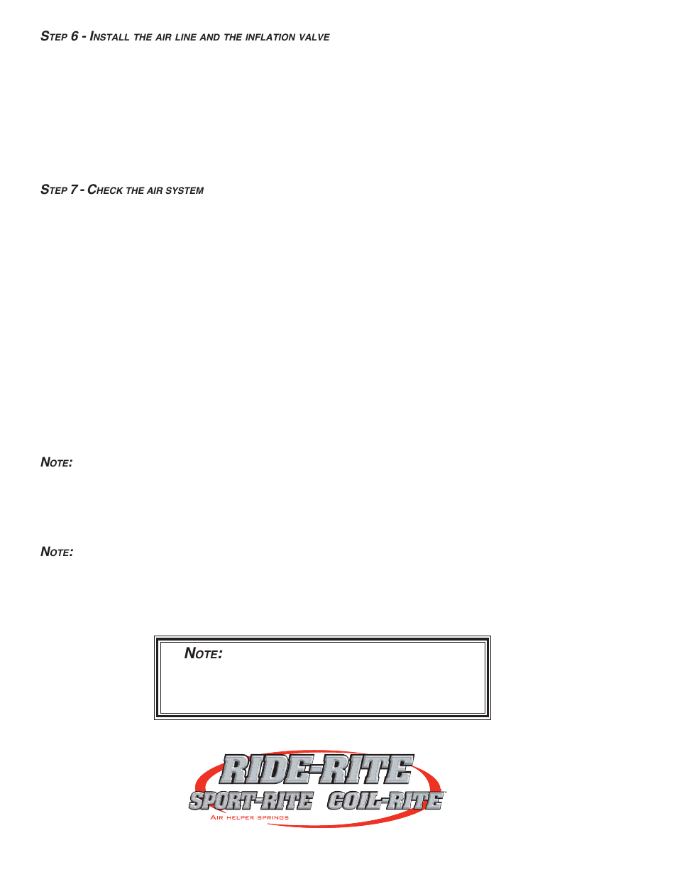 Min pressure 5 psi max pressure (loaded) 100 psi | Rite-Ride 2040 User Manual | Page 4 / 13