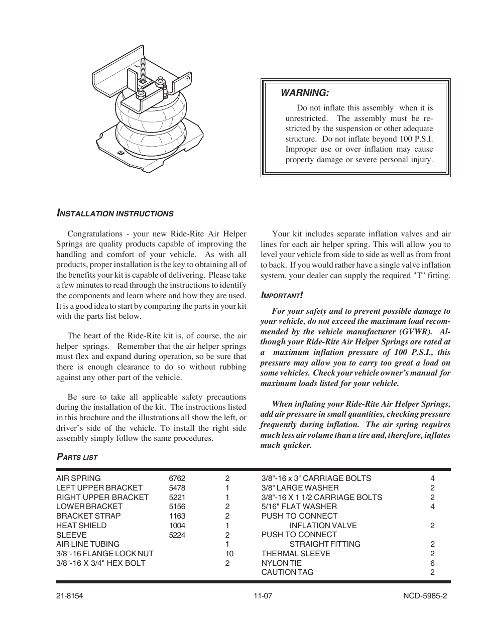 Rite-Ride 2173 User Manual | 12 pages