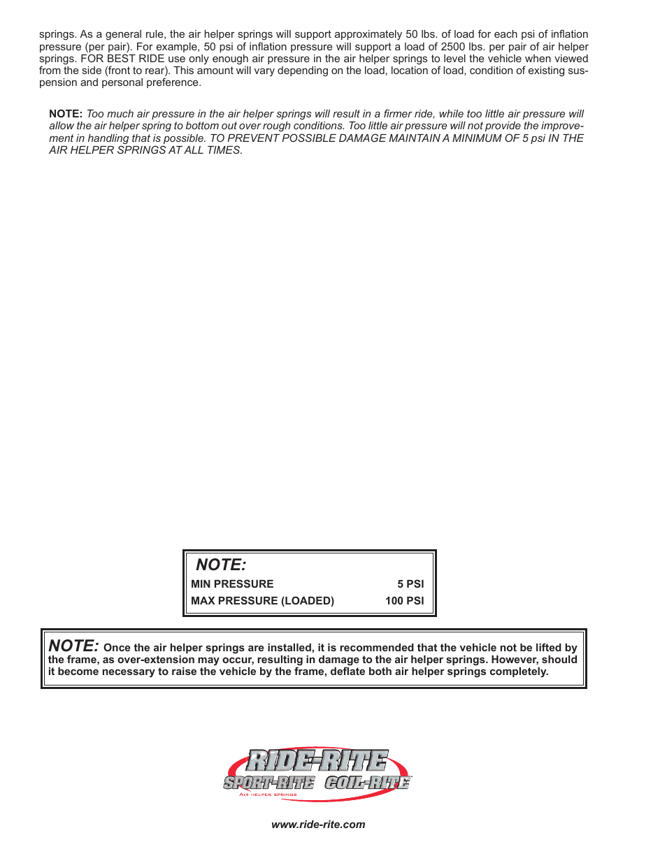 Rite-Ride 2580 User Manual | Page 4 / 4