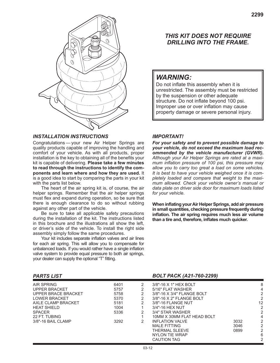 Rite-Ride 2299 User Manual | 13 pages