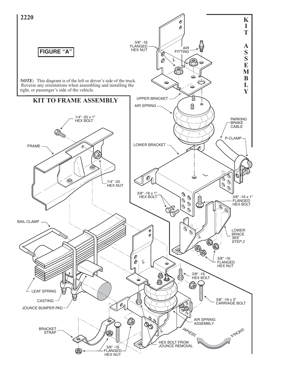 2220 kit to frame assembly, Figure a l | Rite-Ride 2220 User Manual | Page 2 / 12