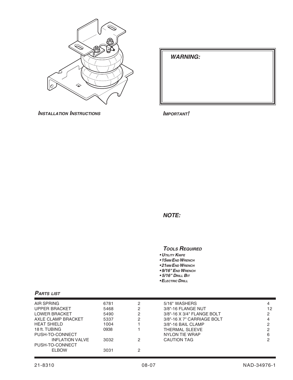 Rite-Ride 2286 User Manual | 12 pages