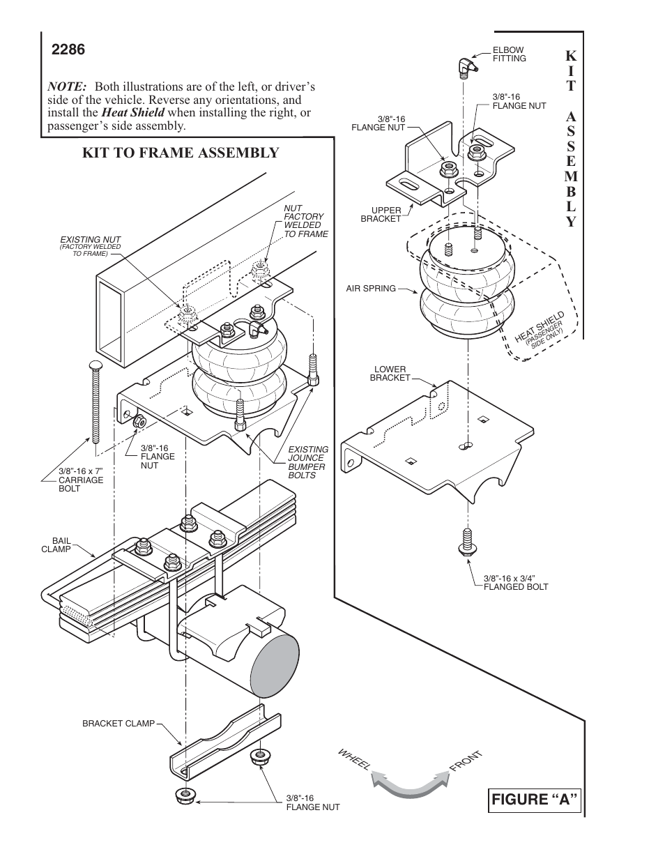 Kit to frame assembly, Figure a | Rite-Ride 2286 User Manual | Page 2 / 12