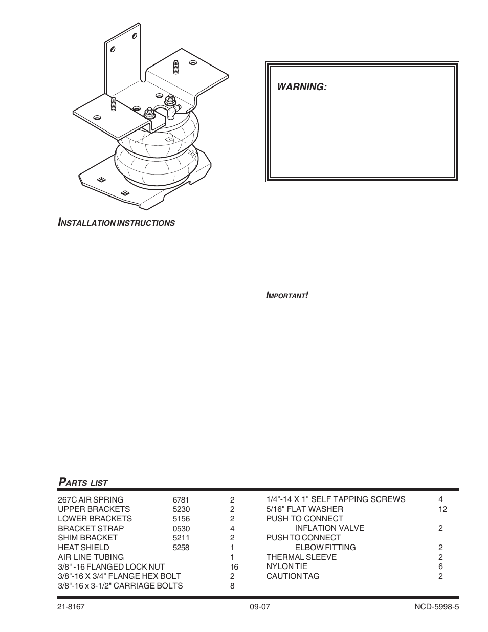 Rite-Ride 2109 User Manual | 12 pages