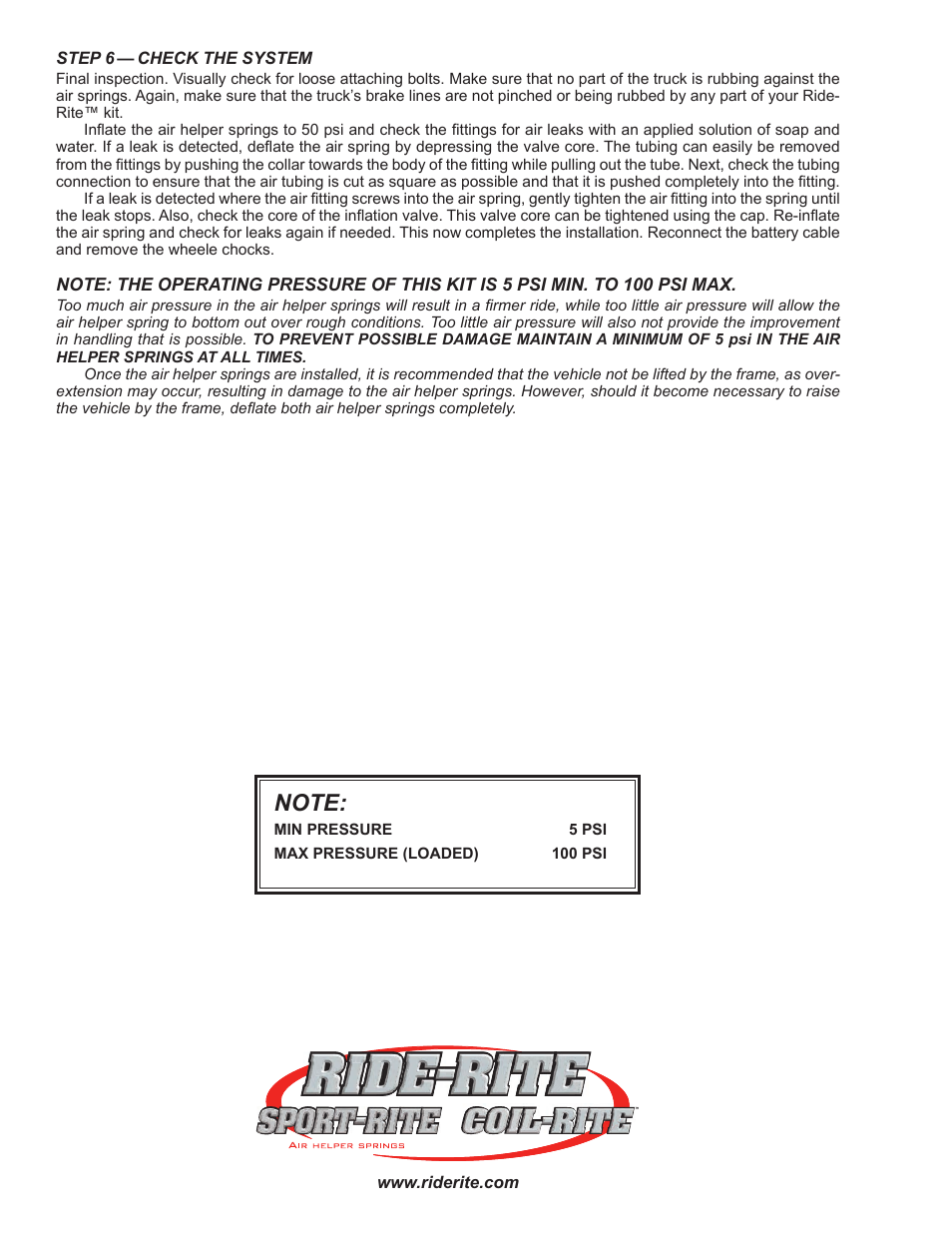 Rite-Ride 2446 User Manual | Page 4 / 13