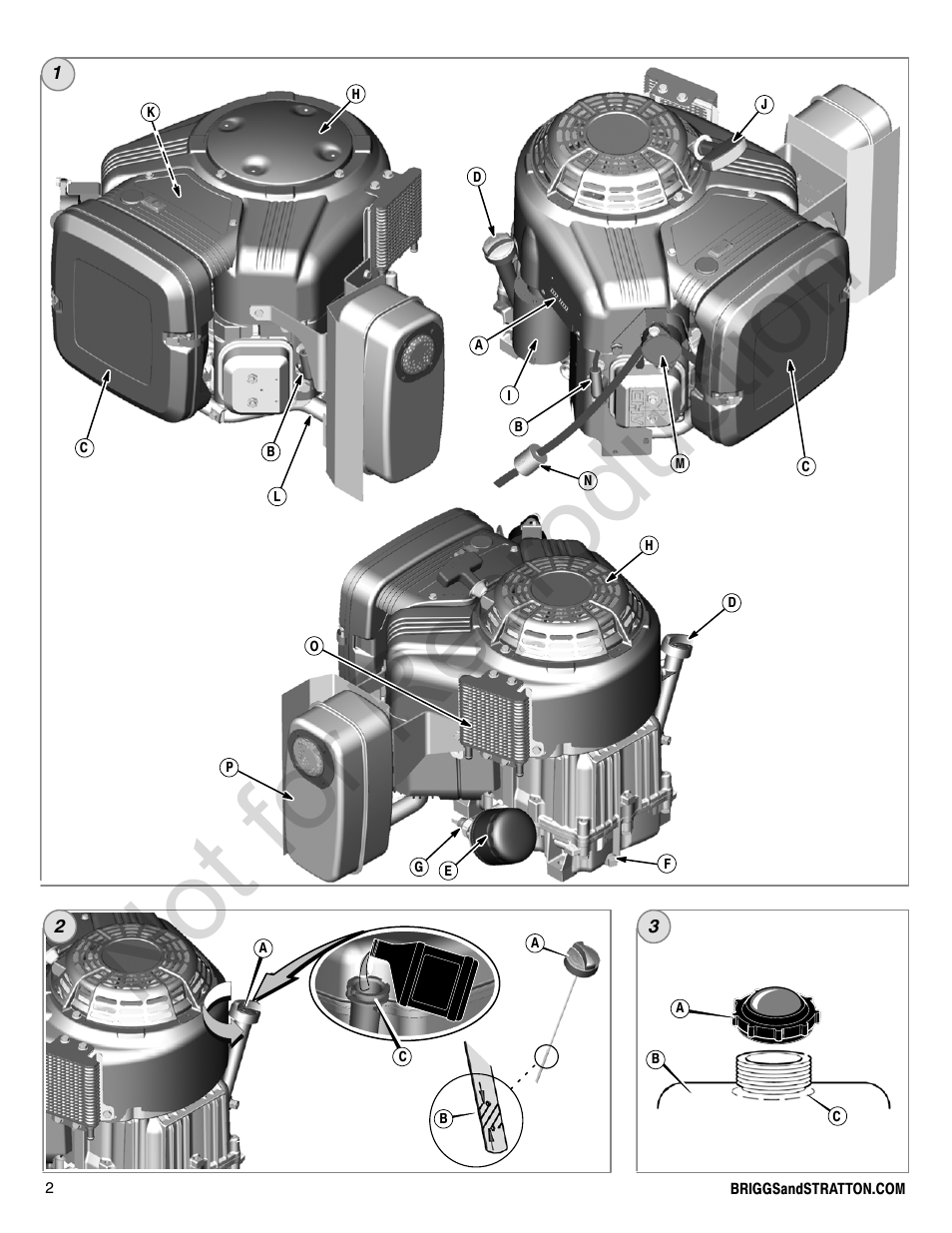 Not for reproduction | Briggs & Stratton VANGUARD 350000 User Manual | Page 2 / 92