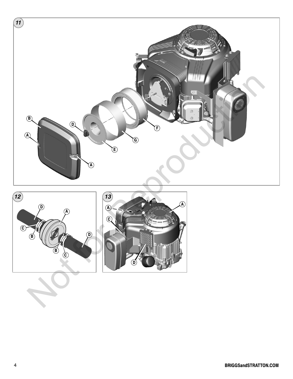 Not for reproduction | Briggs & Stratton VANGUARD 350000 User Manual | Page 4 / 92