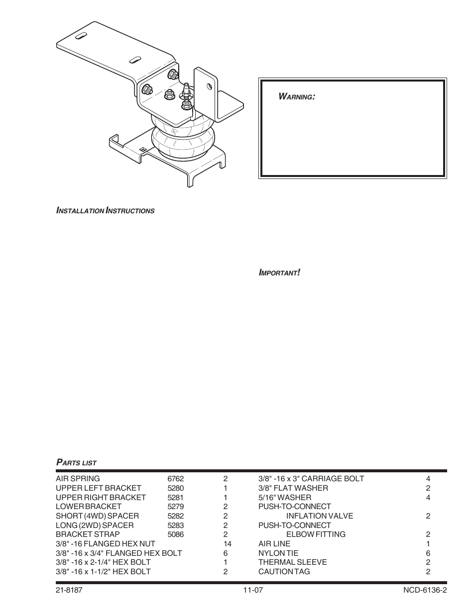 Rite-Ride 2189 User Manual | 12 pages