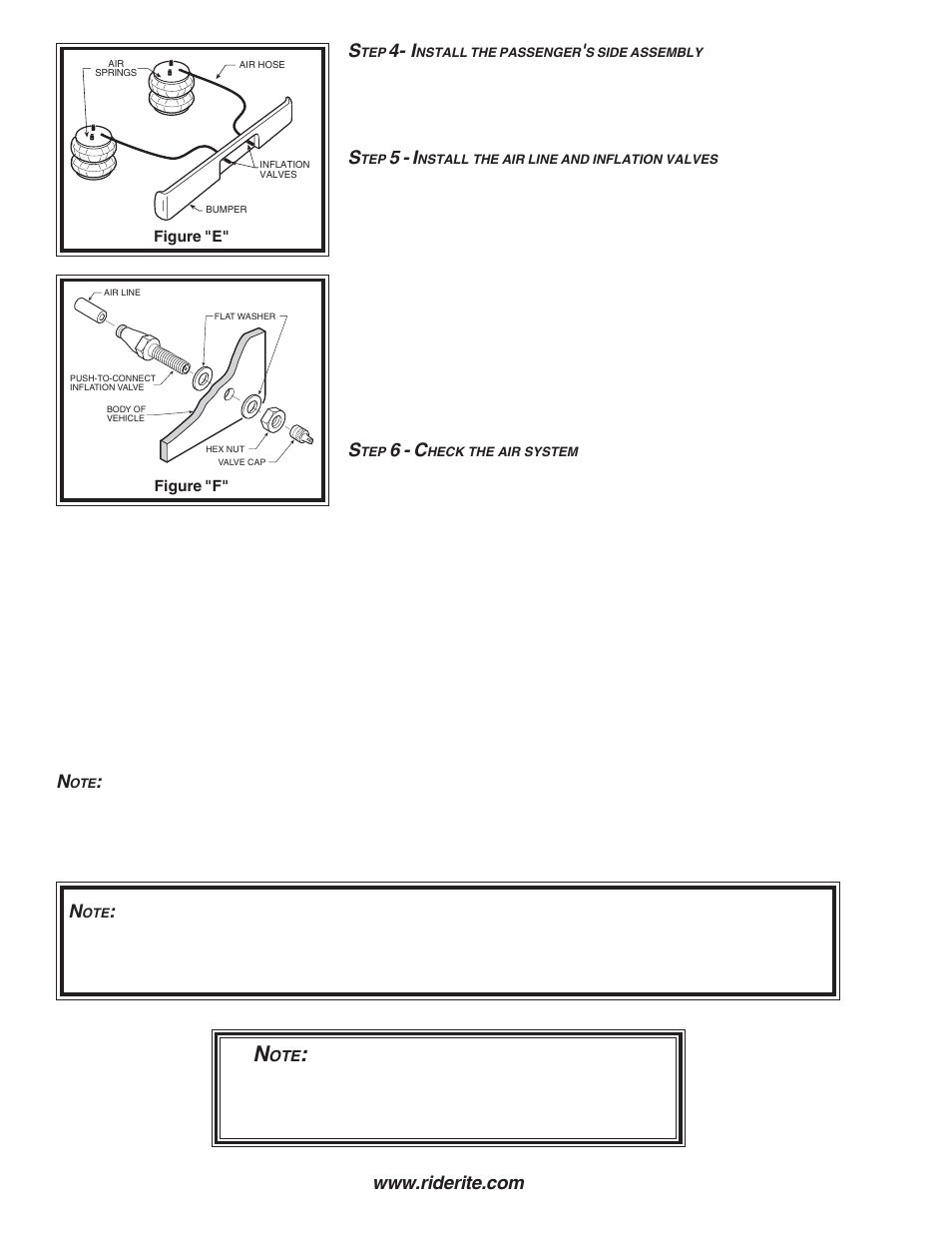 Min pressure 5 psi max pressure (loaded) 100 psi | Rite-Ride 2189 User Manual | Page 4 / 12