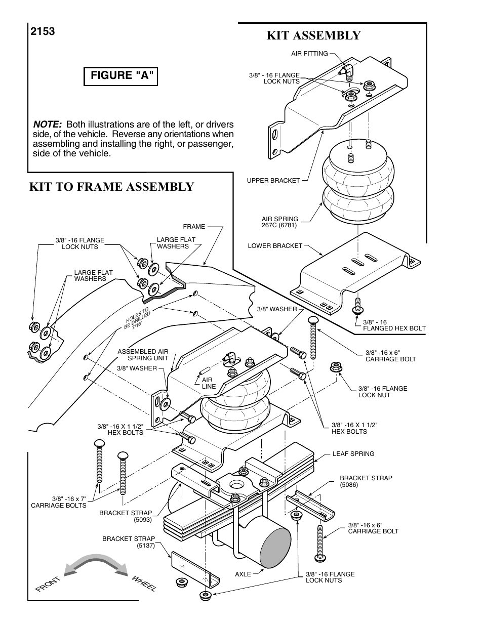 Kit to frame assembly kit assembly, Figure "a | Rite-Ride 2153 User Manual | Page 2 / 12