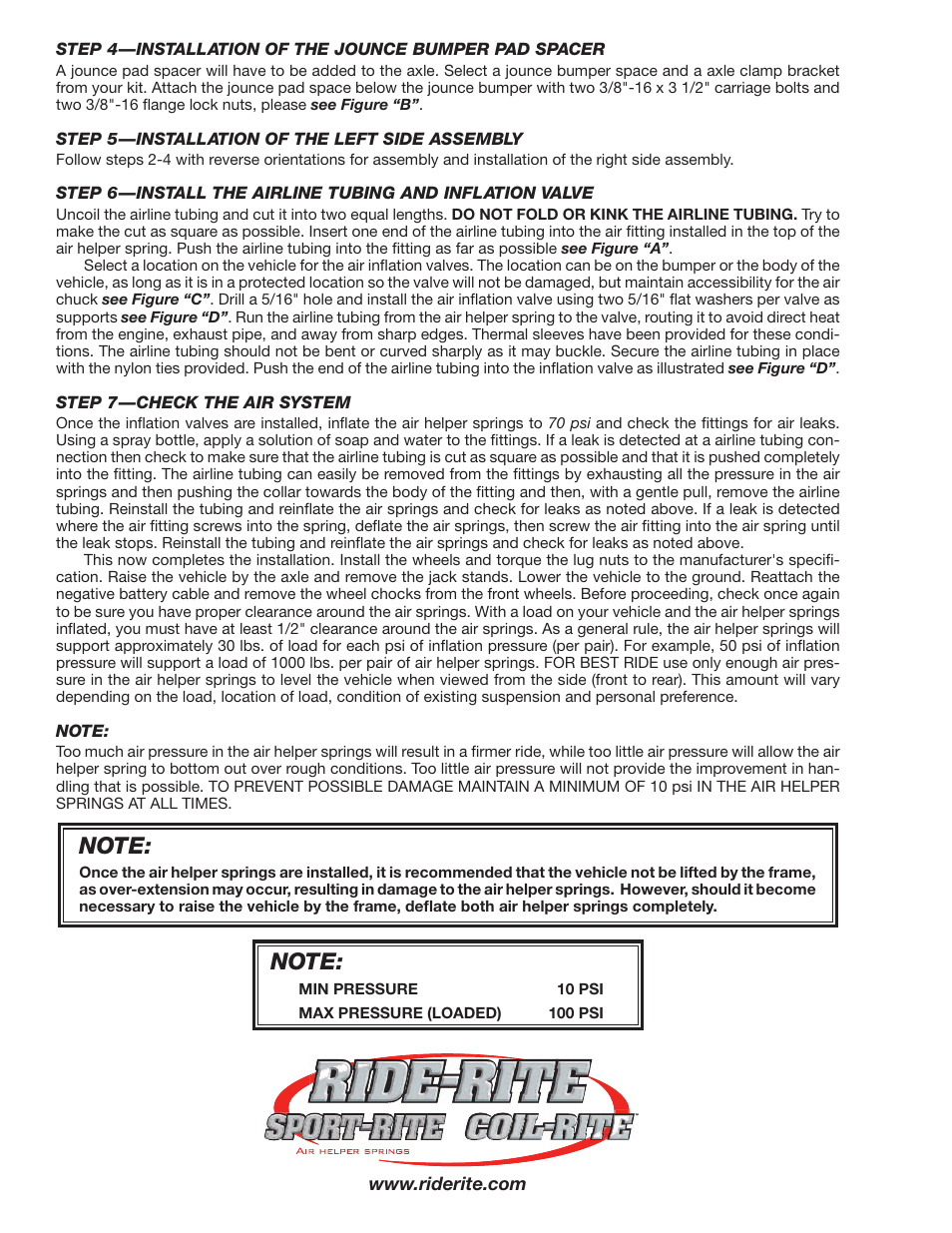 Rite-Ride 2312 User Manual | Page 4 / 12
