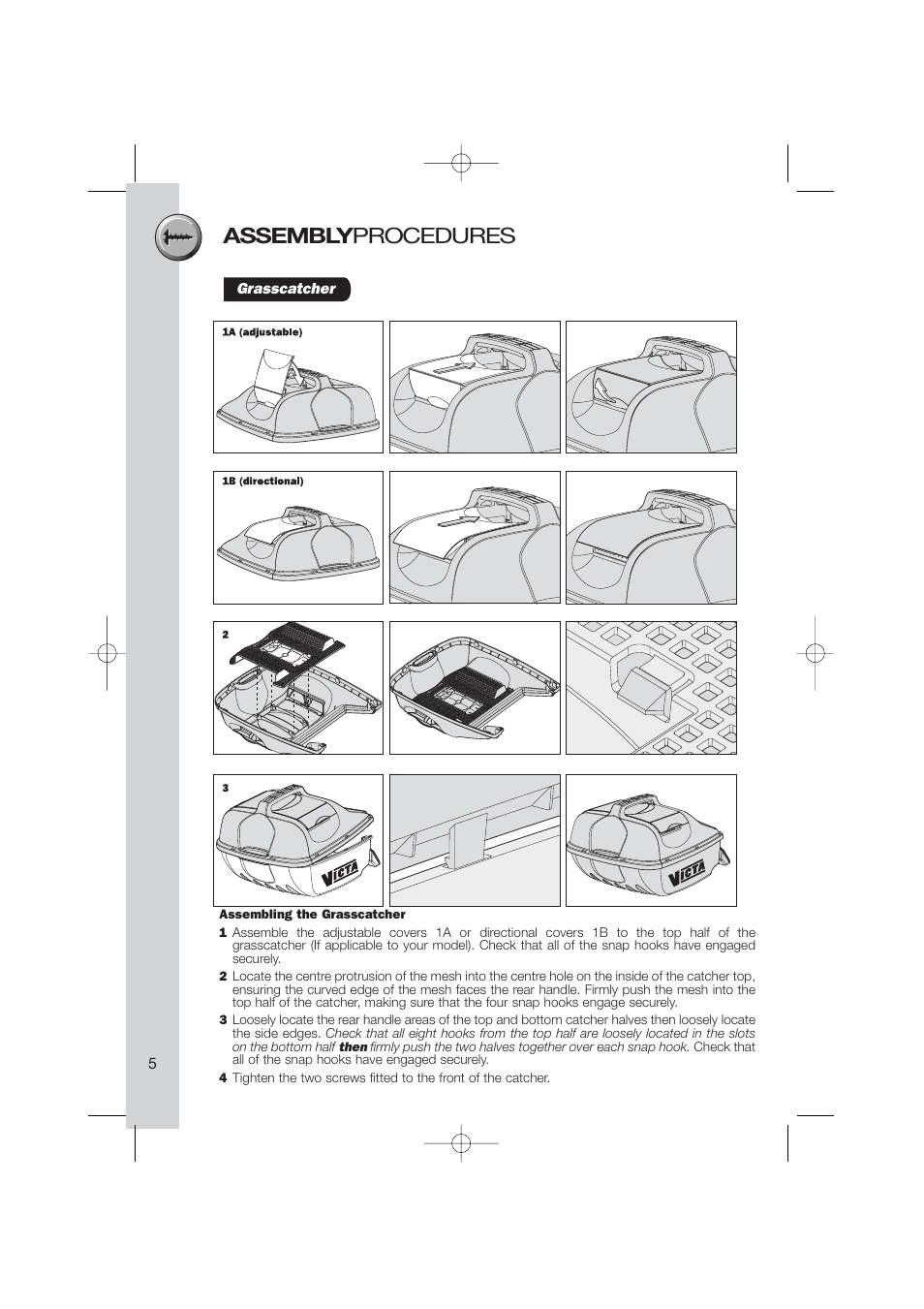 Assembly procedures | Briggs & Stratton Electric Lawnmower User Manual | Page 8 / 28