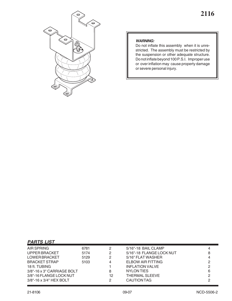 Rite-Ride 2116 User Manual | 12 pages