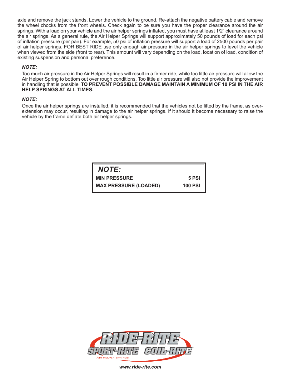 Rite-Ride 2551 User Manual | Page 4 / 13