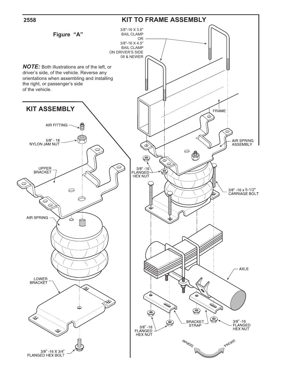 Kit to frame assembly kit assembly | Rite-Ride 2558 User Manual | Page 2 / 12