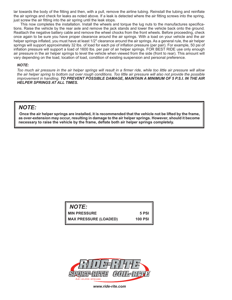 Rite-Ride 2485 User Manual | Page 4 / 12