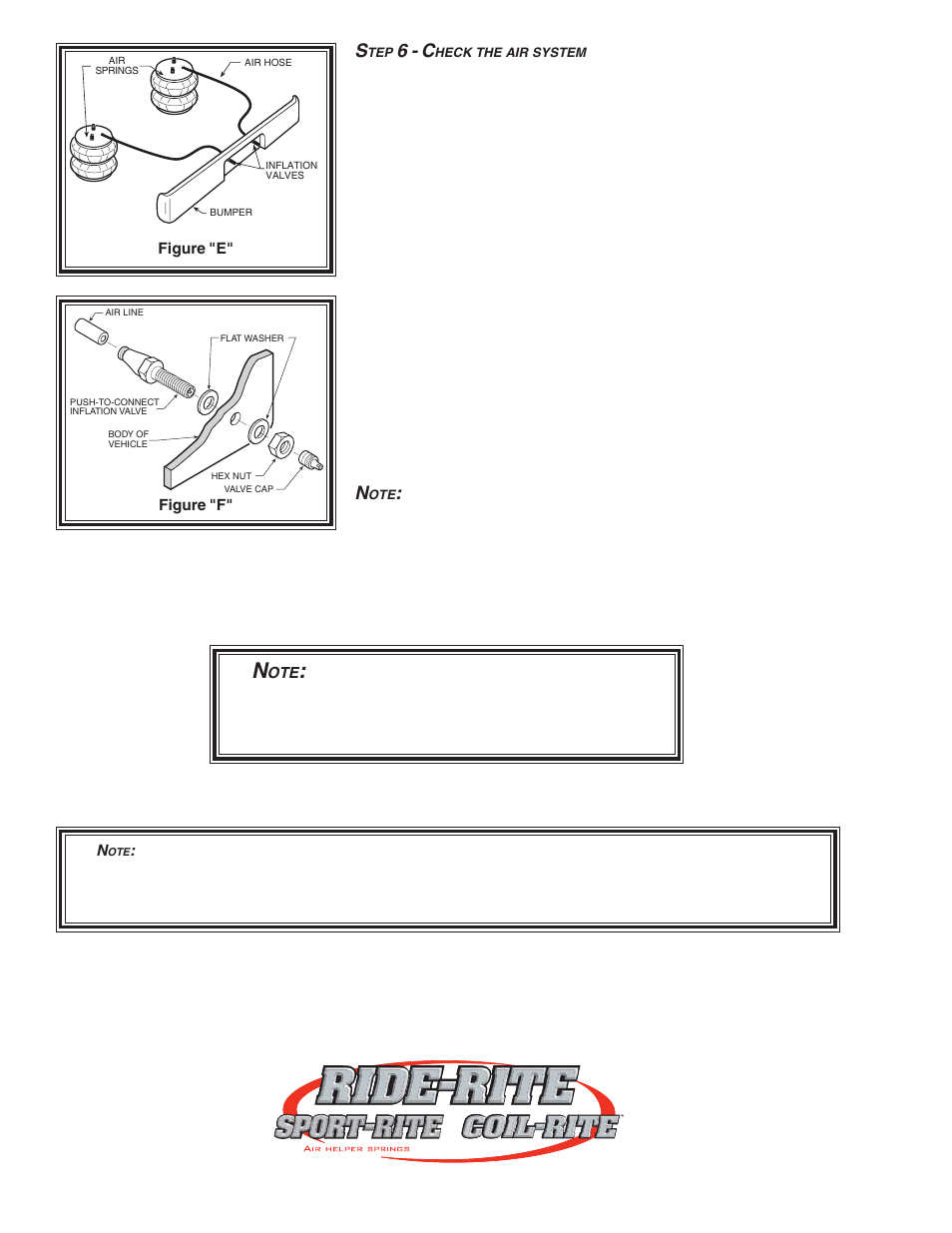 Min pressure 5 psi max pressure (loaded) 100 psi, 6 - c | Rite-Ride 2070 User Manual | Page 4 / 12