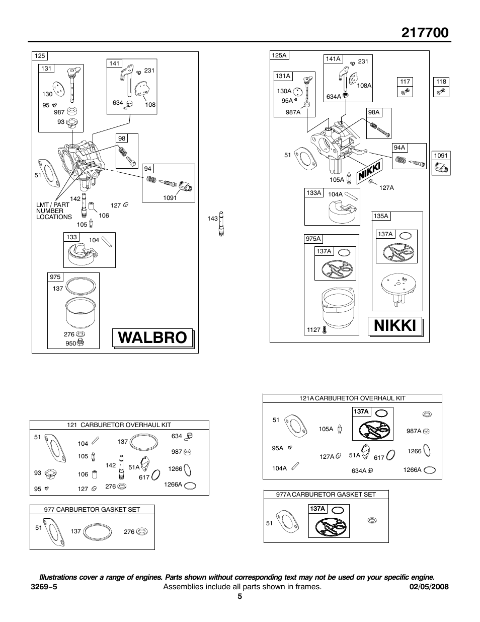 Walbro, Nikki | Briggs & Stratton 217700 User Manual | Page 5 / 13