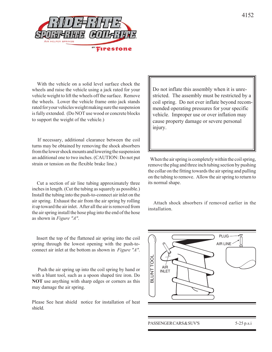 Rite-Ride 4152 User Manual | 6 pages