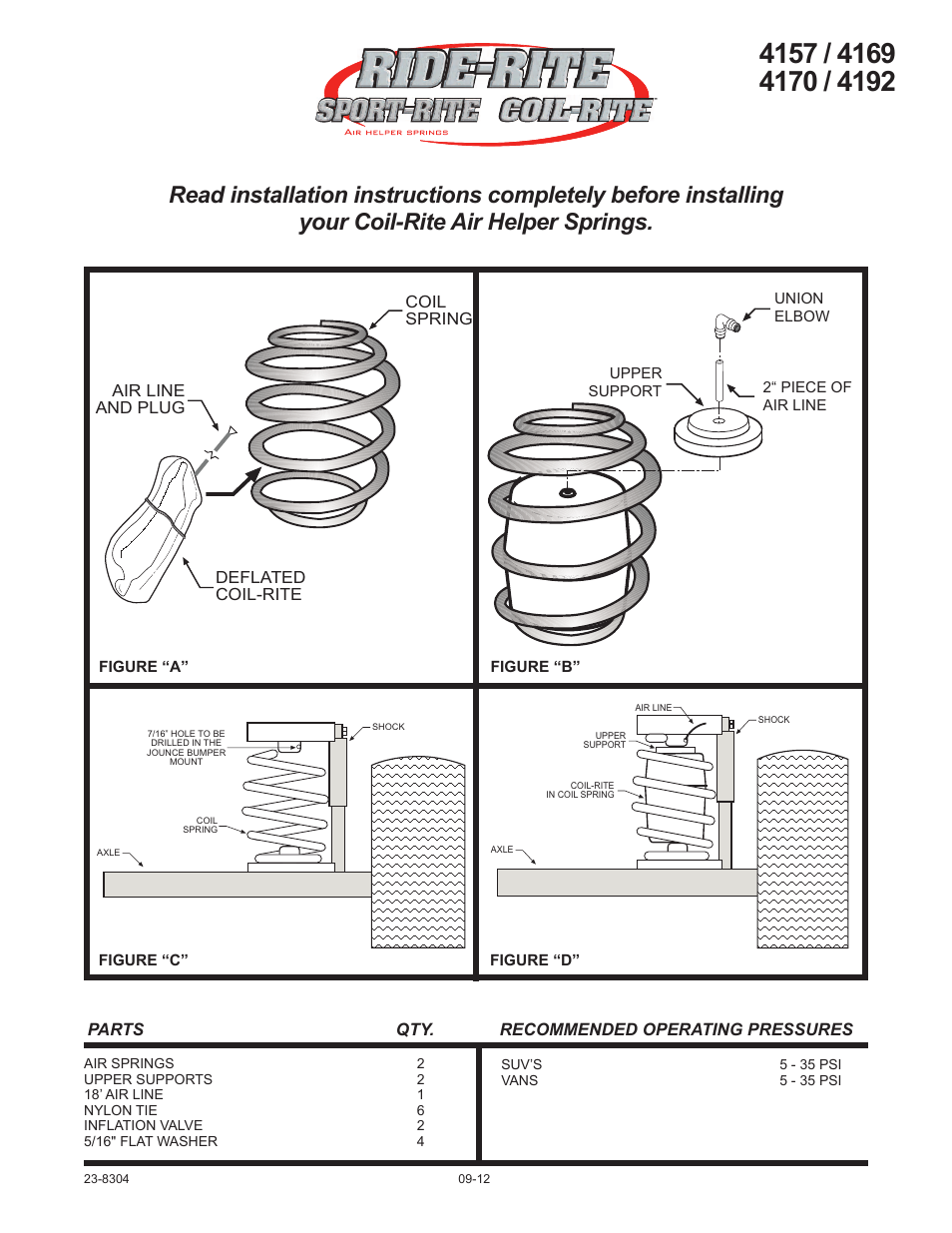 Rite-Ride 4192 User Manual | 4 pages