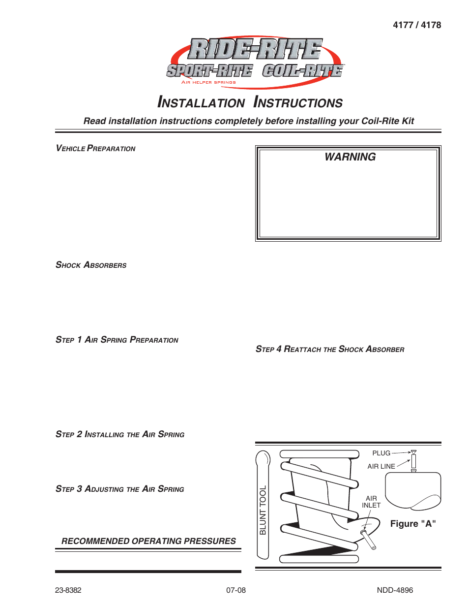 Rite-Ride 4178 User Manual | 4 pages