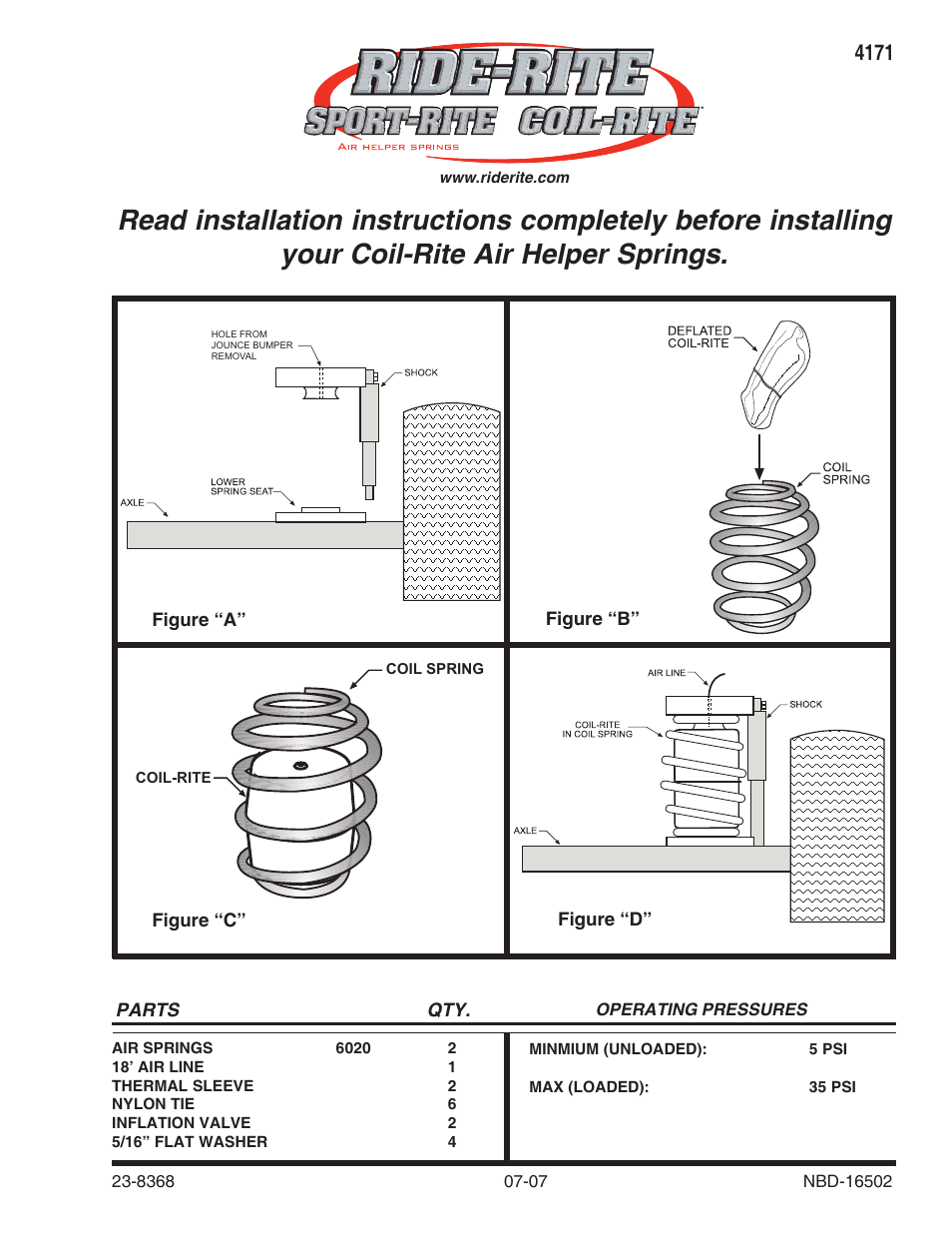 Rite-Ride 4171 User Manual | 4 pages