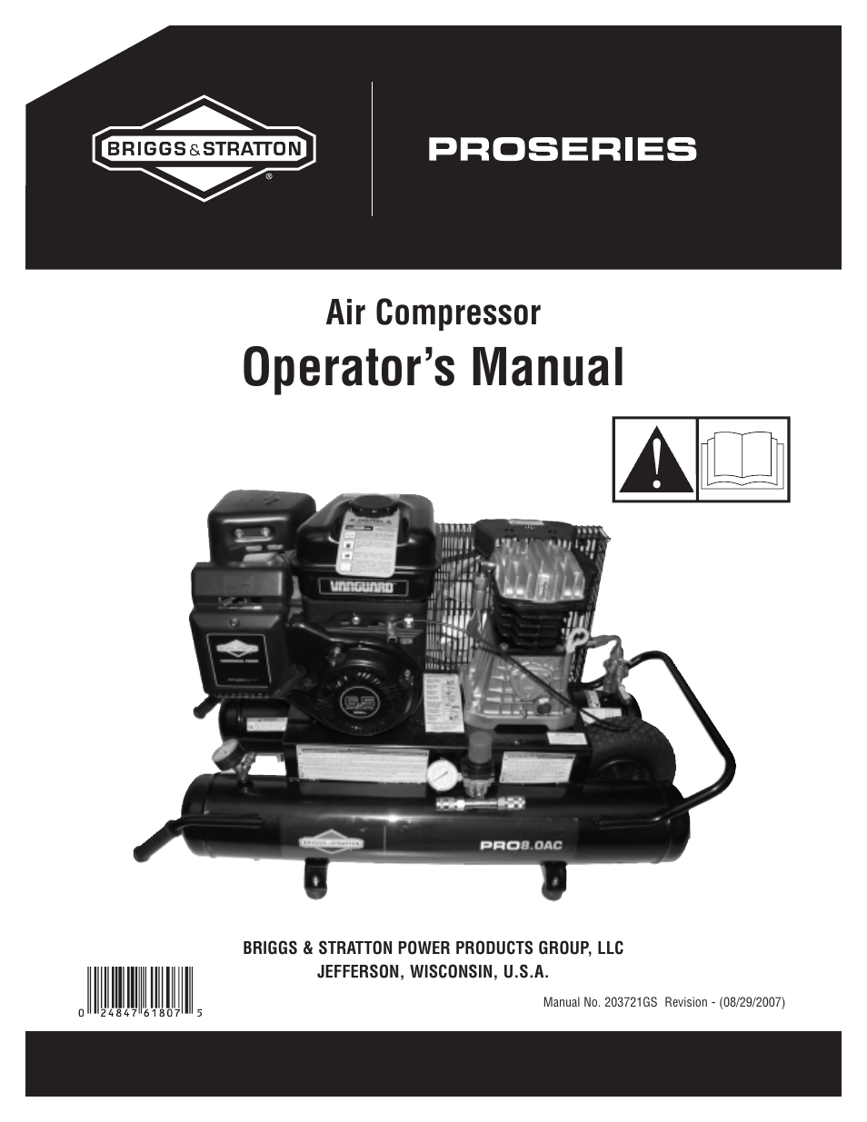 Briggs & Stratton 203721GS User Manual | 84 pages