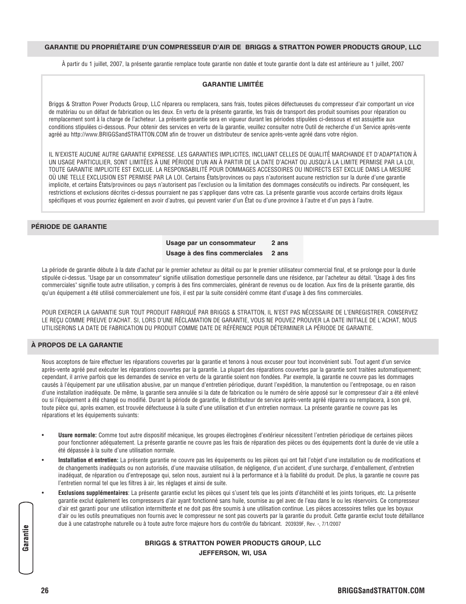 Briggs & Stratton 203721GS User Manual | Page 82 / 84