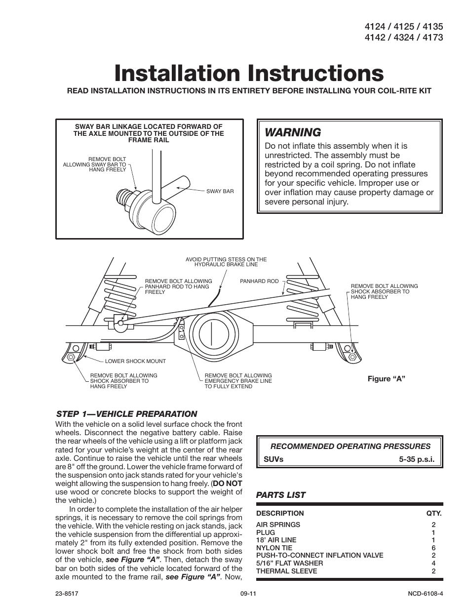 Rite-Ride 4173 User Manual | 6 pages