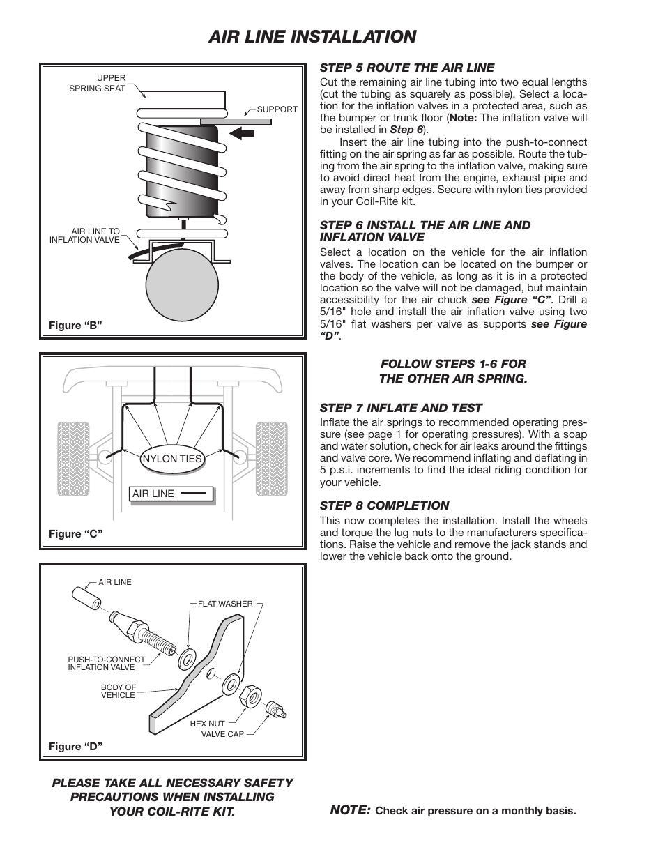 Air line installation | Rite-Ride 4181 User Manual | Page 2 / 4