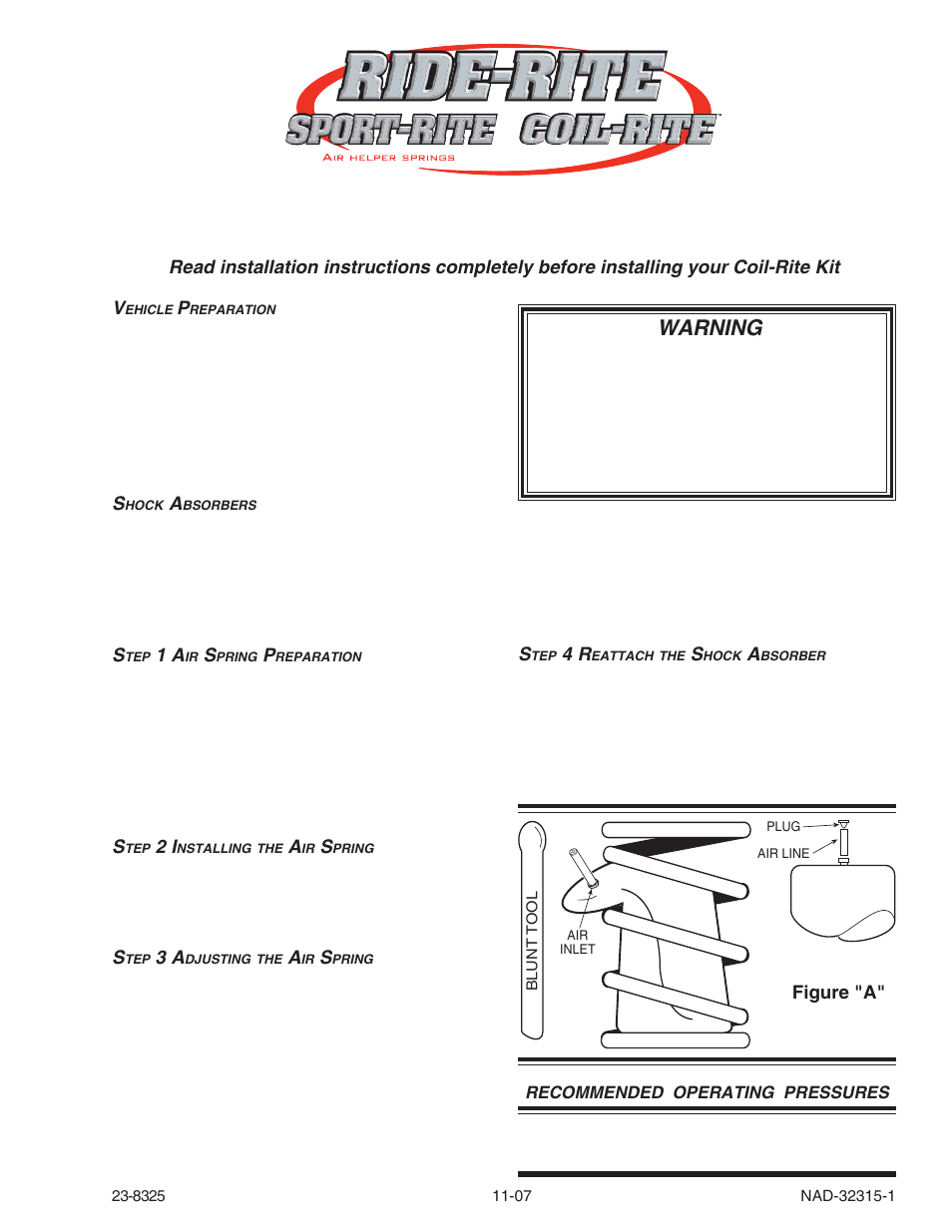 Rite-Ride 4166 User Manual | 4 pages