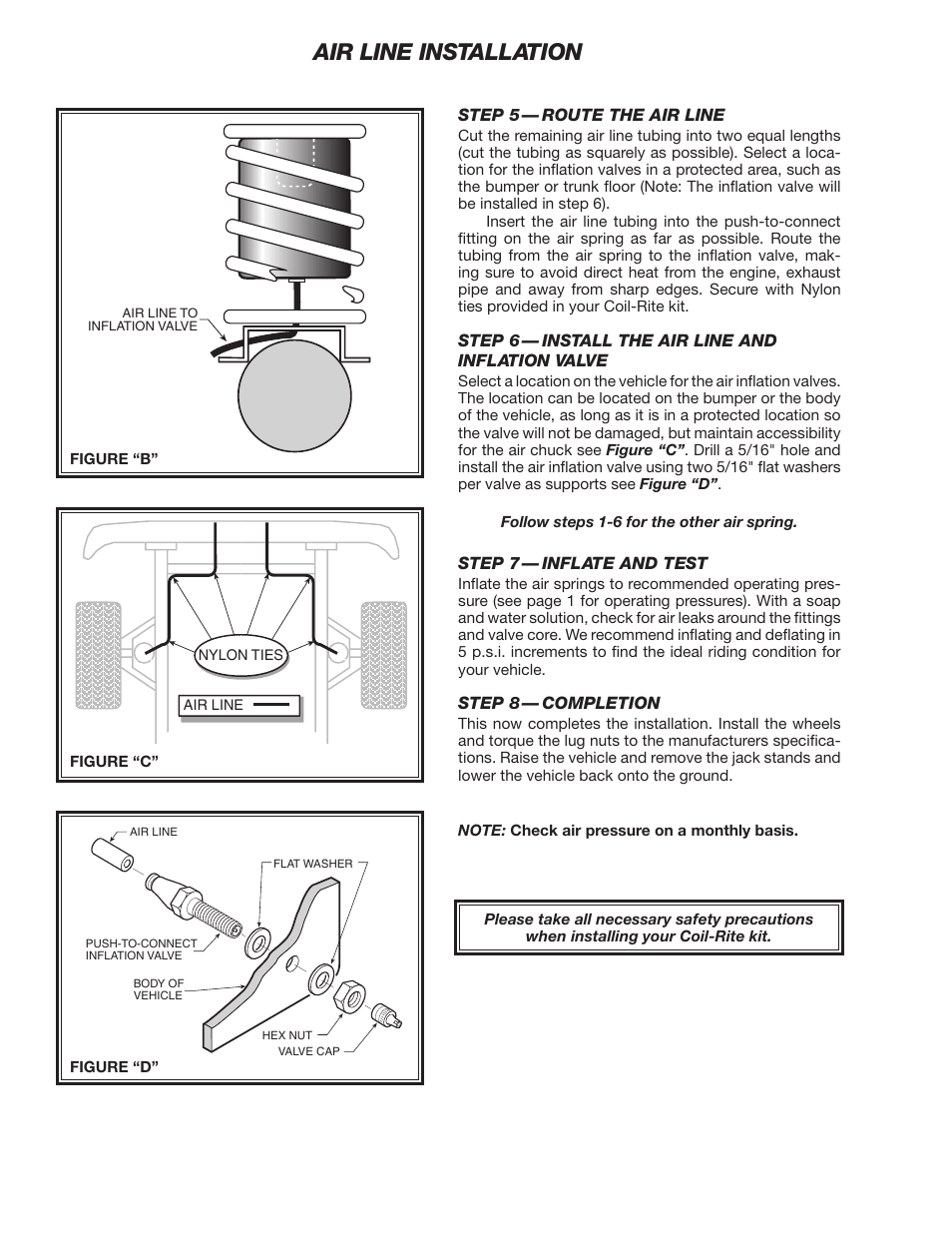 Air line installation | Rite-Ride 4117 User Manual | Page 2 / 4