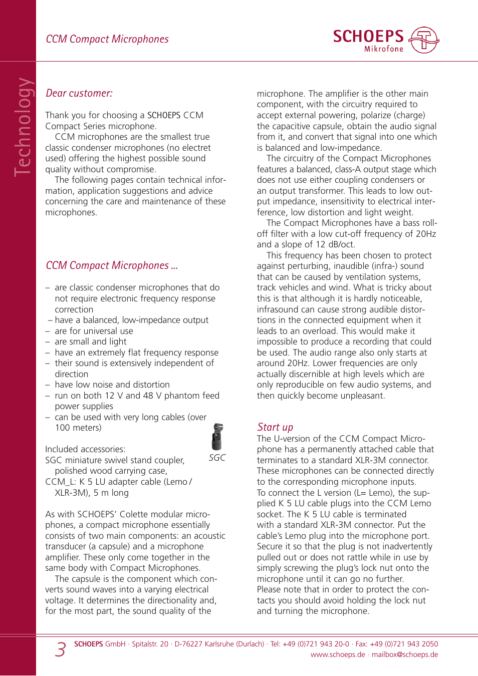 Technology | SCHOEPS CCM User Manual | Page 3 / 24