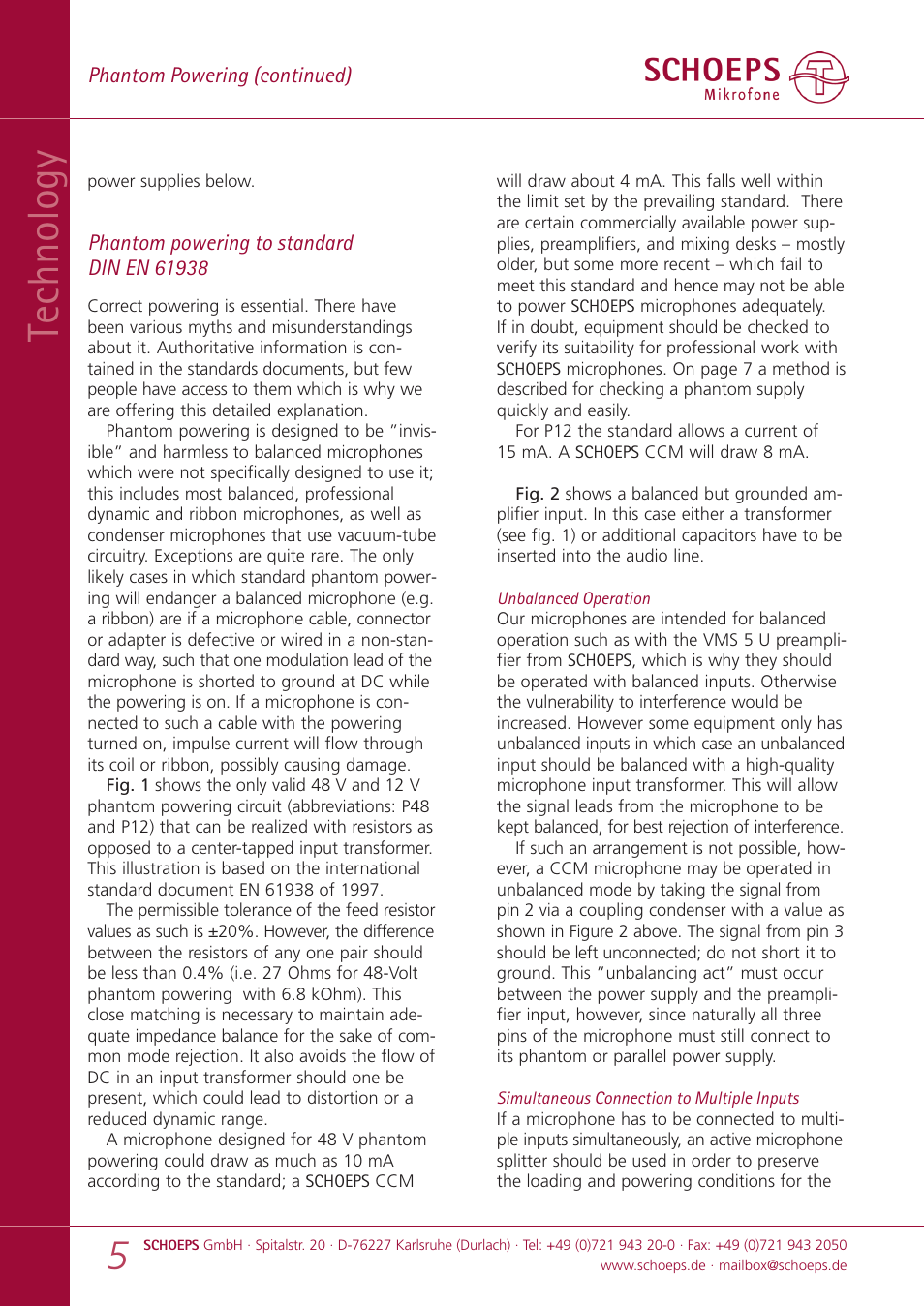 Technology | SCHOEPS CCM User Manual | Page 5 / 24