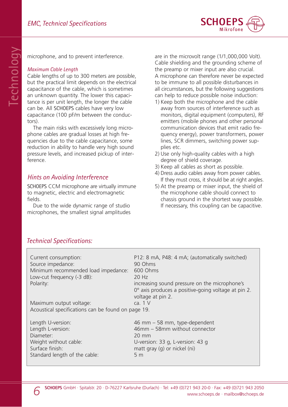 Technology | SCHOEPS CCM User Manual | Page 6 / 24