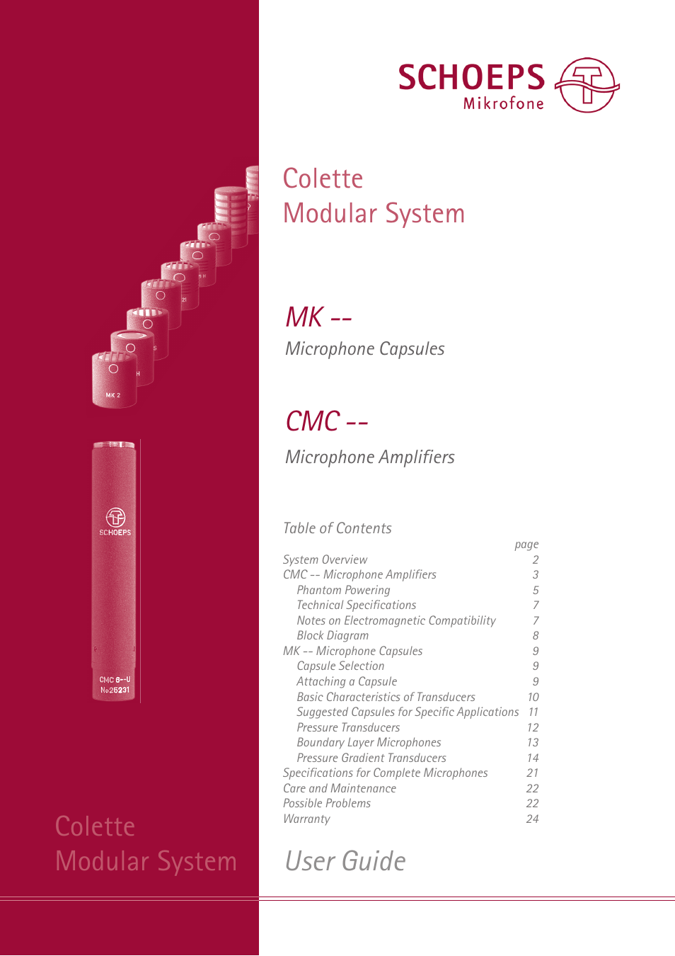 SCHOEPS MK xx User Manual | 24 pages