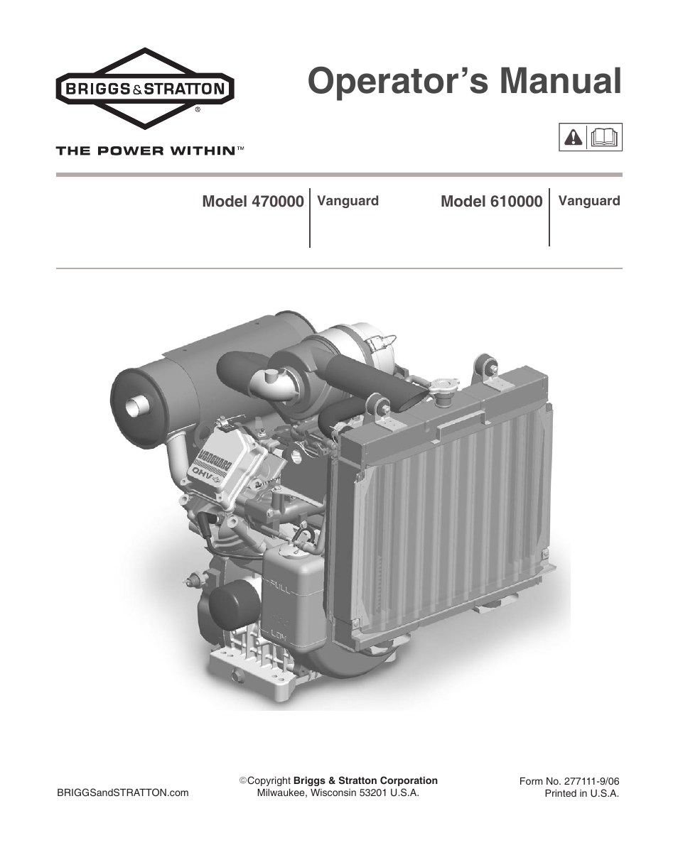 Briggs & Stratton 470000 User Manual | 20 pages