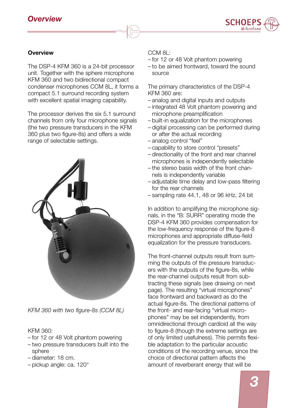 Overview | SCHOEPS KFM 360 User Manual | Page 3 / 20