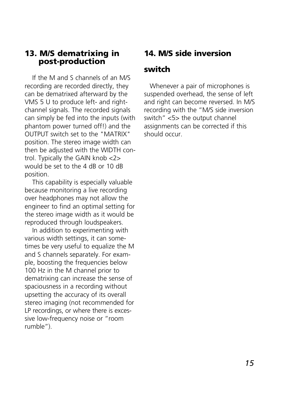 SCHOEPS VMS 5 U User Manual | Page 15 / 24