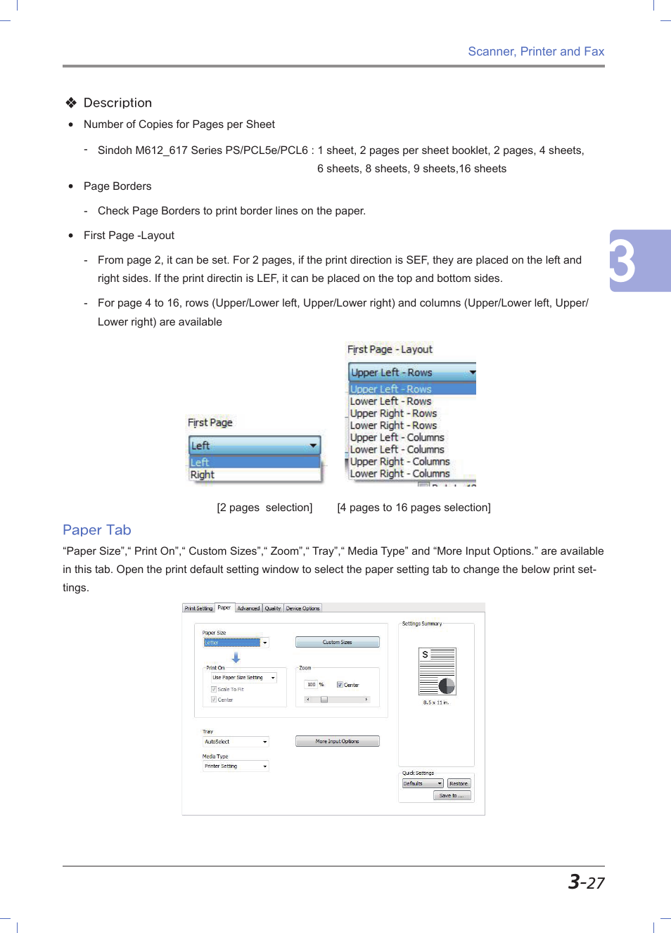 Paper tab, Paper tab -27 | Sindoh M612 User Manual | Page 115 / 284