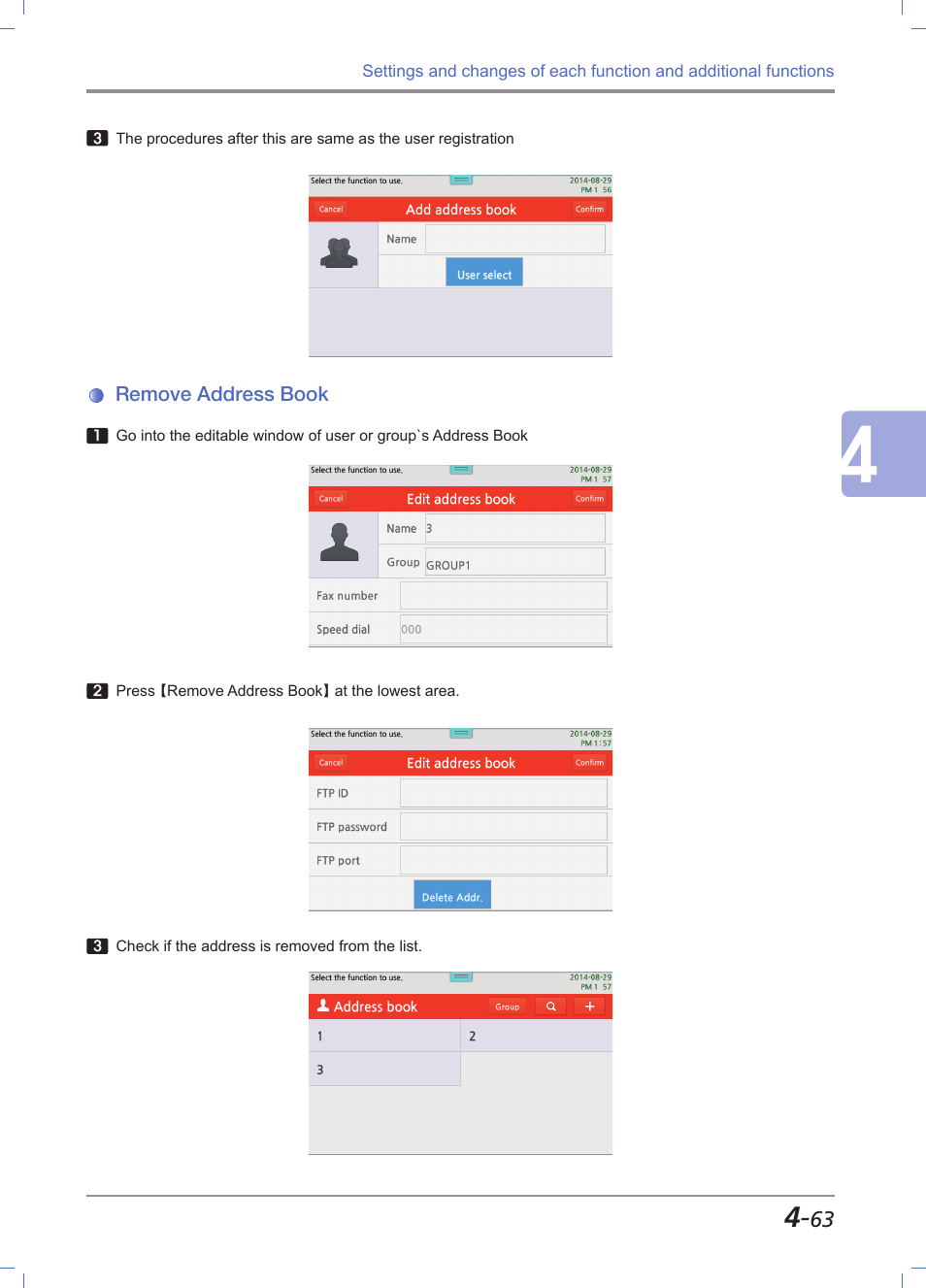 Remove address book, Remove address book -63 | Sindoh M612 User Manual | Page 205 / 284