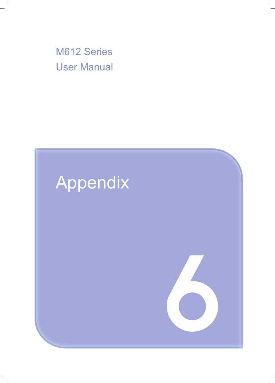 Chapter6 appendix | Sindoh M612 User Manual | Page 277 / 284