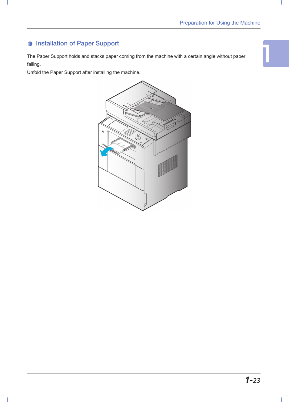 Installation of paper support, Installation of paper support -23 | Sindoh M612 User Manual | Page 53 / 284