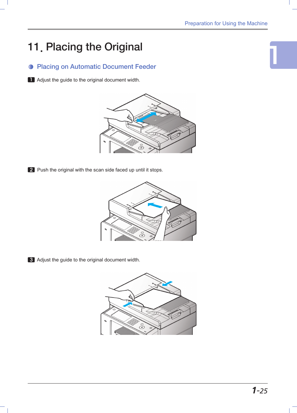 Placing the original, Placing on automatic document feeder, Placing the original -25 | Placing on automatic document feeder -25 | Sindoh M612 User Manual | Page 55 / 284
