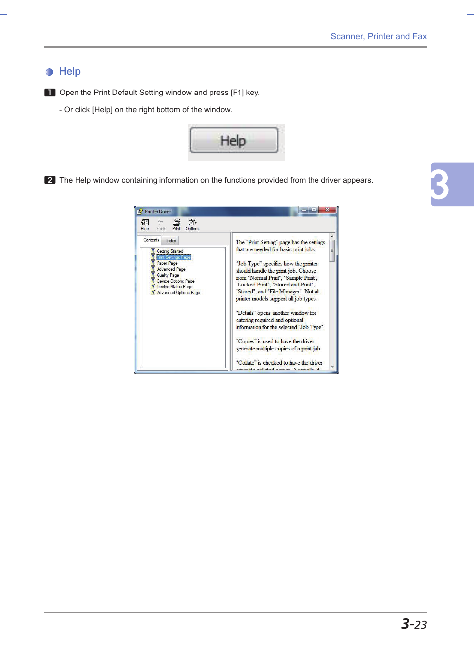 Help, Help -23 | Sindoh M611 User Manual | Page 107 / 258