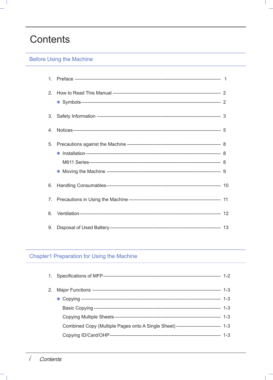 Sindoh M611 User Manual | Page 4 / 258