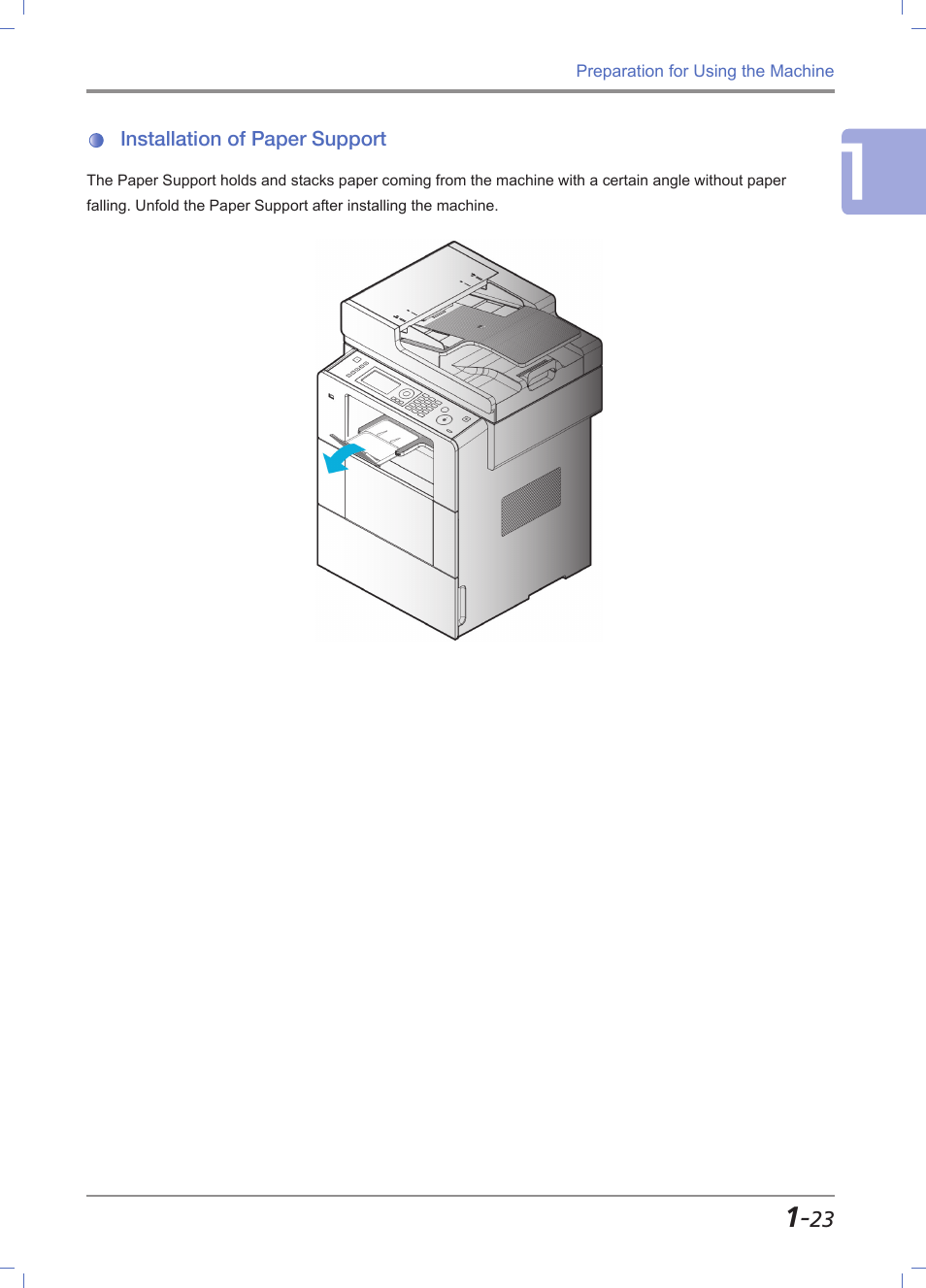 Installation of paper support, Installation of paper support -23 | Sindoh M611 User Manual | Page 51 / 258