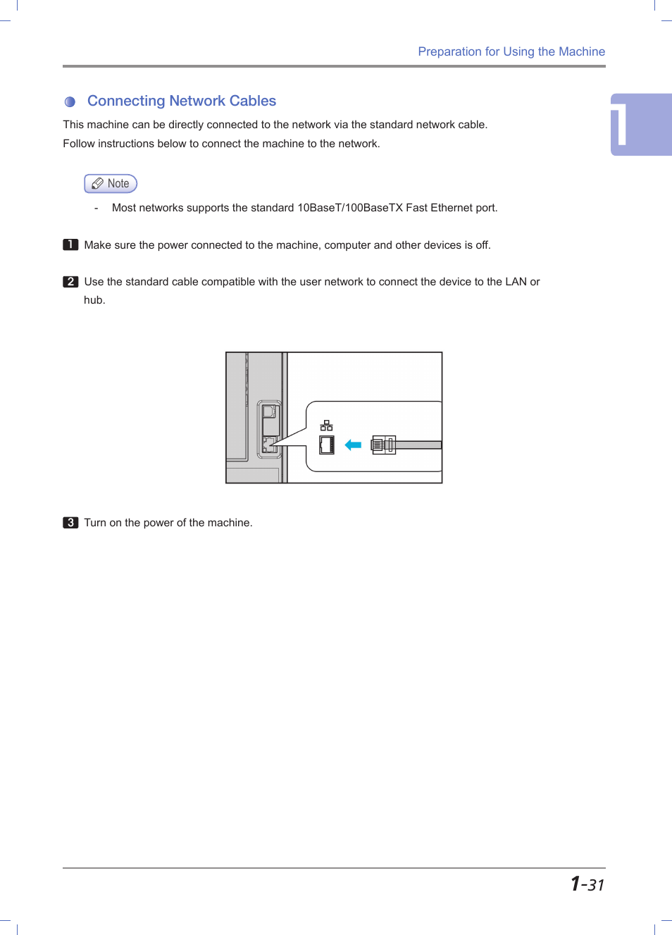 Connecting network cables, Connecting network cables -31 | Sindoh M611 User Manual | Page 59 / 258