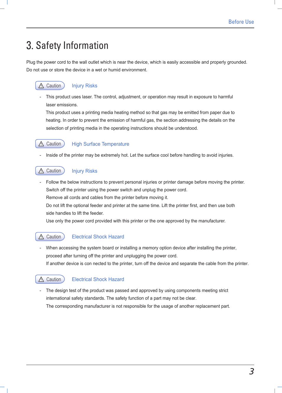 Safety information | Sindoh A610dn User Manual | Page 11 / 128
